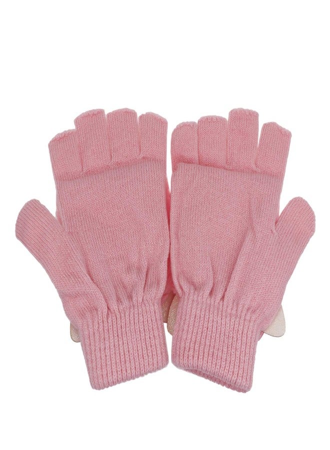 Newfancy Kids Unicorn Flip Top Gloves with Mitten Cover Knitted Winter Fingerless Convertible Mittens for Boy Girls Toddler, A Pair of Rainbow, One Size - Image 4