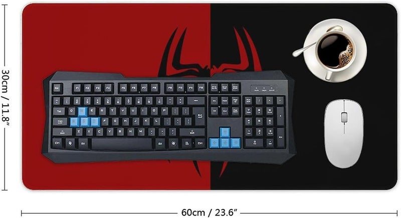 Keebik Gaming Mouse Pad, Spider Red Pattern Mouse Pad 11.8x23.6Inch Large Extended Computer Mouse Mat Keyboard Full Desk Mousepad for Gaming, Office, Home - Image 2