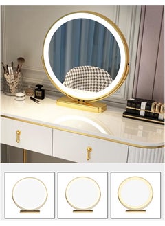DubaiGallery 2 Drawer Modern White Oval Glossy Makeup Vanity with 1 Drawers & Rotatable Mirror & Stool Engineered Wood Dressing Table  - Image 4