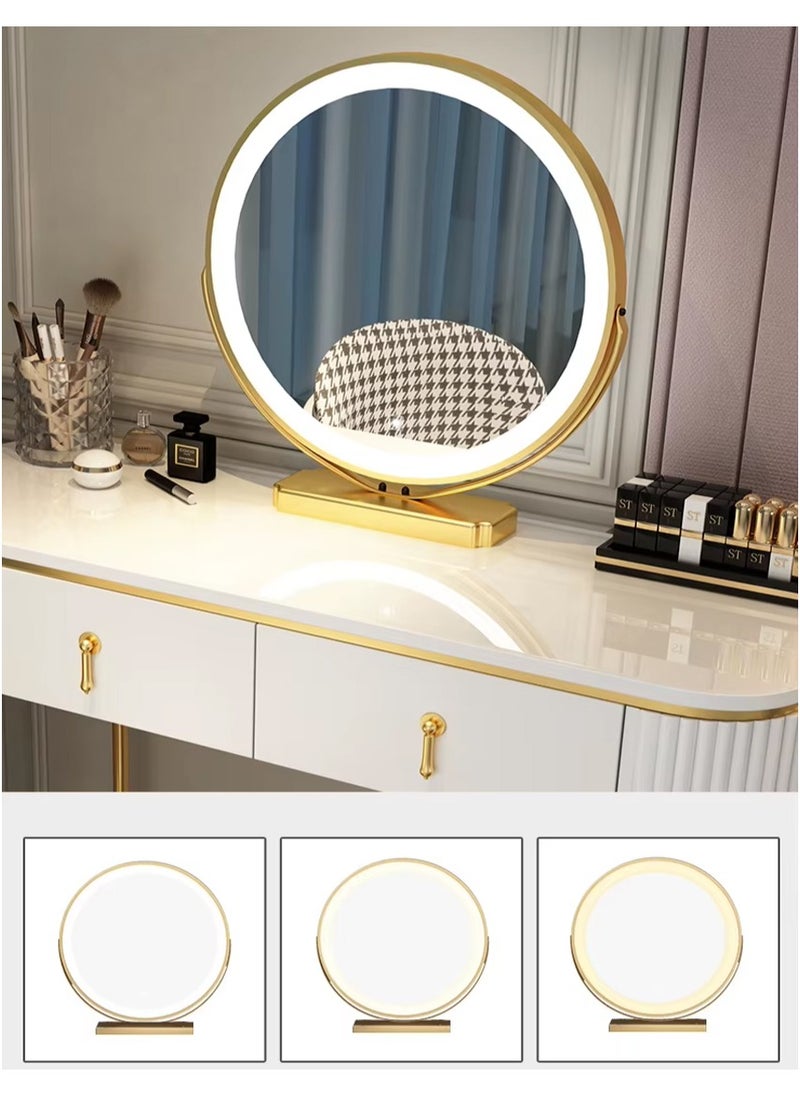 DubaiGallery 2 Drawer Modern White Oval Glossy Makeup Vanity with 1 Drawers & Rotatable Mirror & Stool Engineered Wood Dressing Table  - Image 4