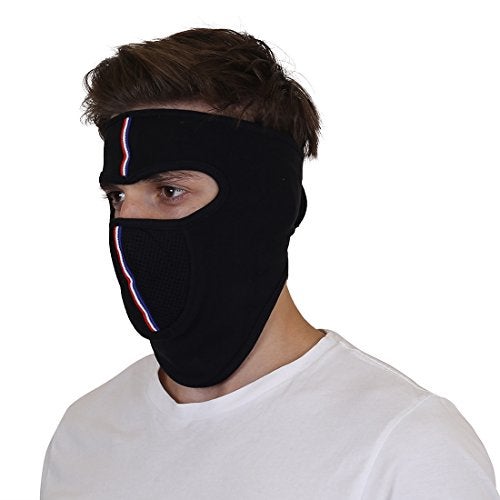SOUL eTHICS Breathable Pure Cotton Summer Full Face cover for Biker, Face Protection Mask, Summer Face Cover, Winter, Dust Protection Mask, Helmet Cover for Bikers (Black Full and Half Face Mask) - Image 2