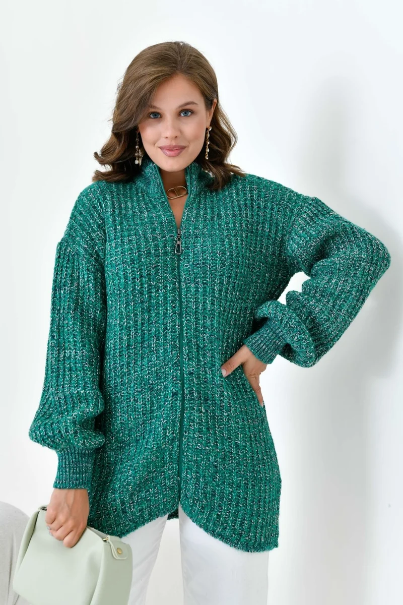 Garmi Women Gradient Zippered Cardigan Benetton