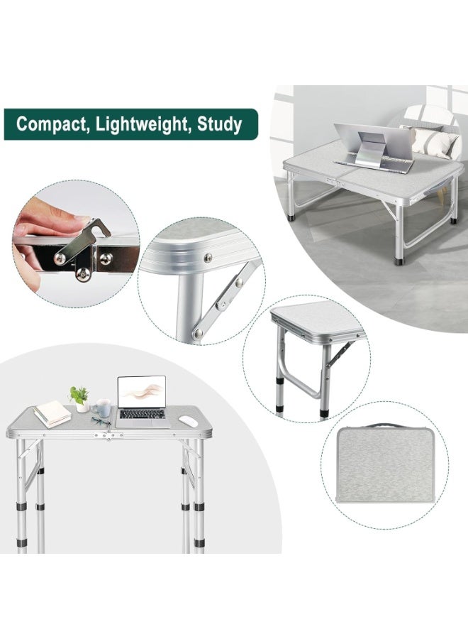 Panvil Compact Folding Table - 2 Feet – Lightweight Portable Aluminum Camping Table with Adjustable Height – Table for Indoor & Outdoor Use, Picnic, Travel, BBQ, and Camping - Image 5