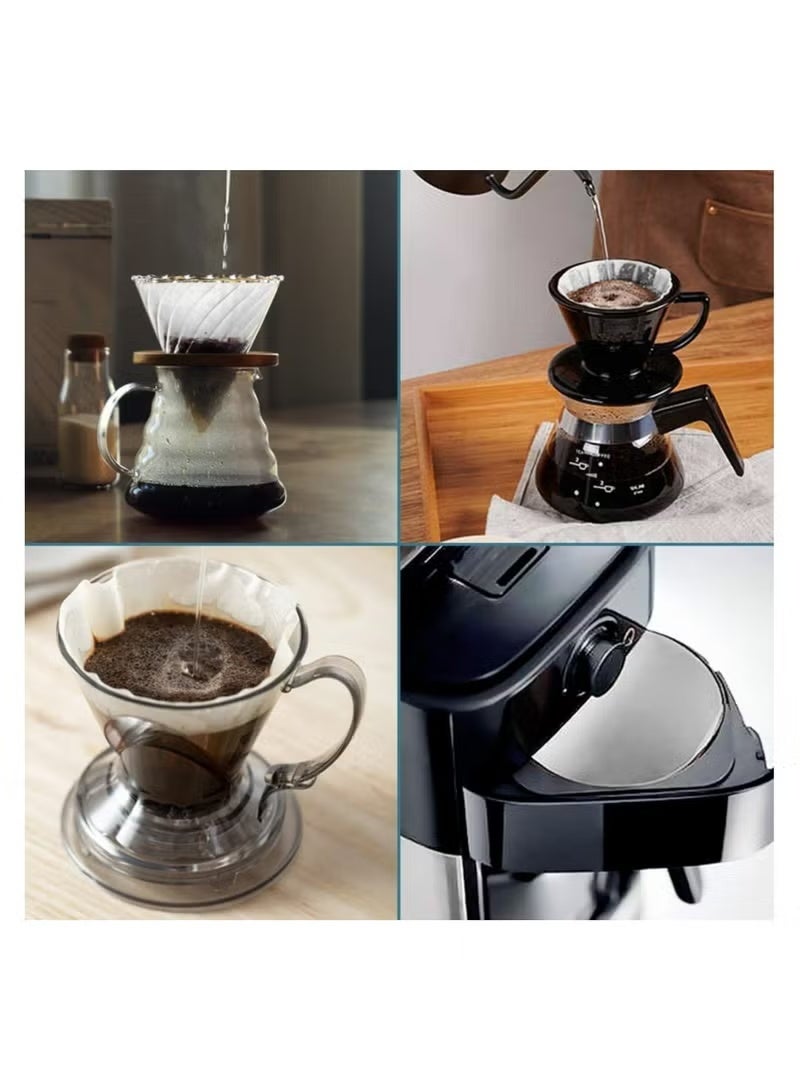 فلتر قهوة مخروطي أبيض اللون، مقاس V60، يحتوي على 100 قطعة ورقية للاستخدام مرة واحدة - يمكن استخدام ورق ترشيح القهوة في المنزل والمكتب وأثناء السفر أيضًا. - Image 5