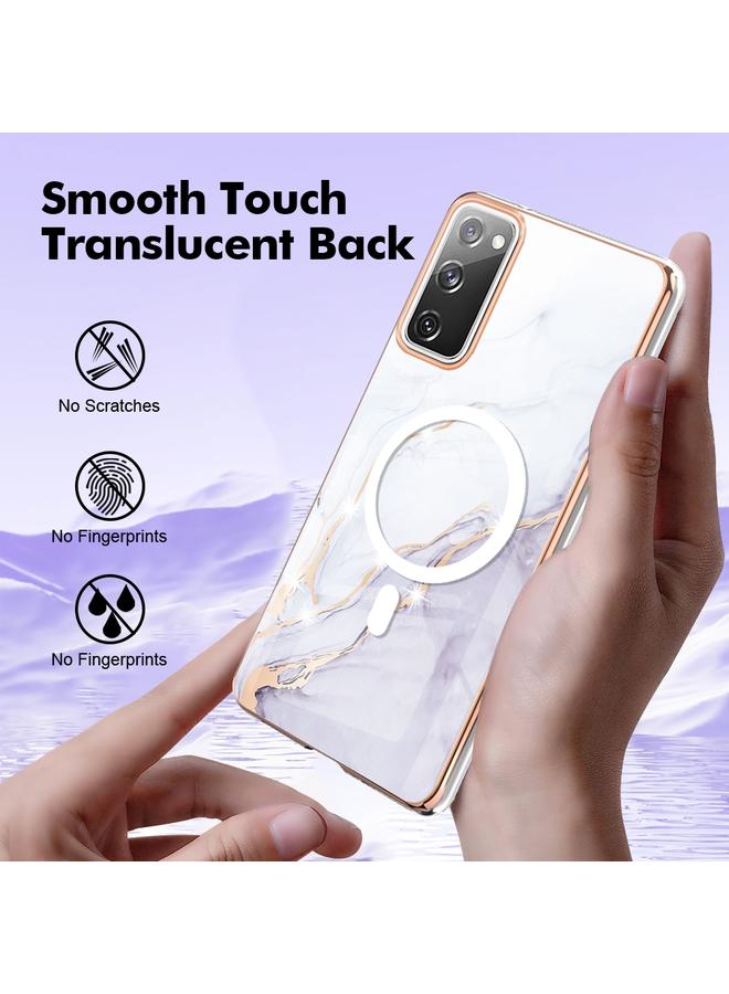 اس-توب جراب لهاتف Samsung Galaxy S20 FE 5G&4G / S20 Lite / S20 Fan Edition بنمط رخامي مزدوج الجوانب IMD Magsafe TPU - Image 5