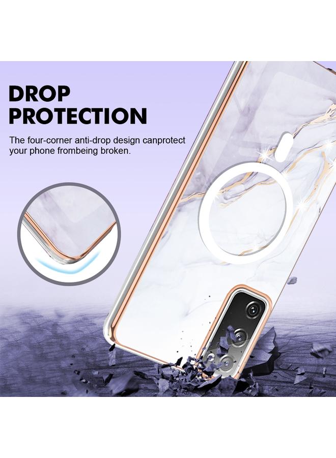 اس-توب جراب لهاتف Samsung Galaxy S20 FE 5G&4G / S20 Lite / S20 Fan Edition بنمط رخامي مزدوج الجوانب IMD Magsafe TPU - Image 4