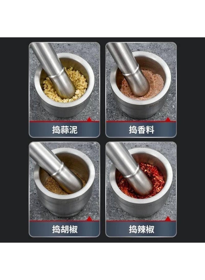 اداه هون معدني مستورد 10 بوصة مع غطاء سيليكون متين لتحضير التوابل والأعشاب بسهولة (AR - Image 5