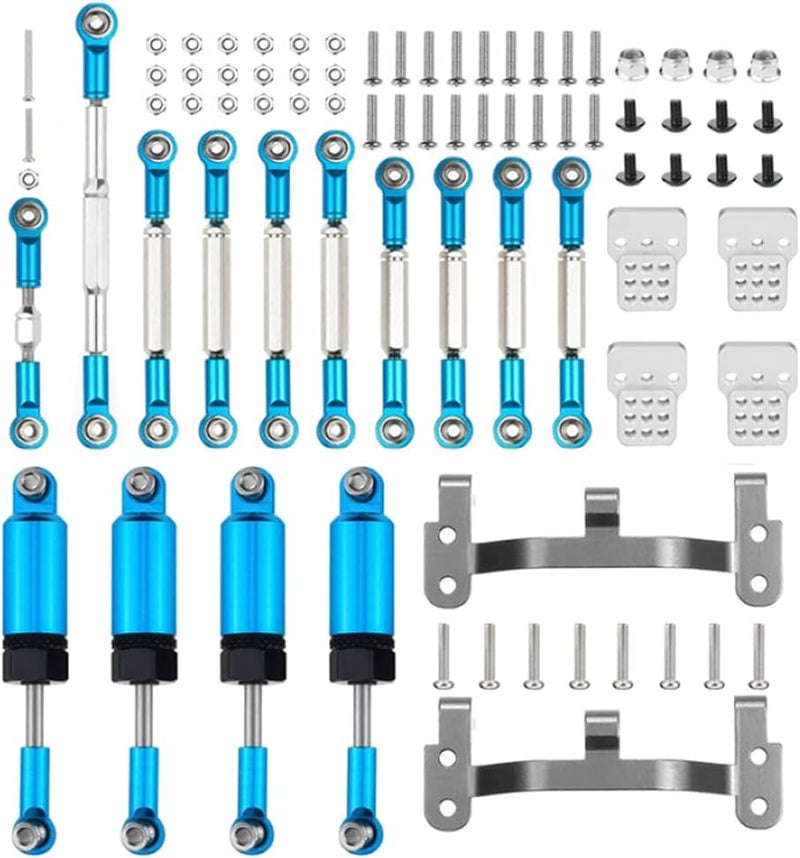 klarako Upgrade RC Spare Parts Shock /16 Scale for WPL Car Modification , Blue - Image 1