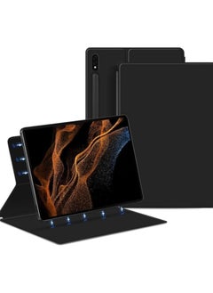 جنرال متوافق مع سامسونج جالكسي تاب S10 بلس / تاب S10+ مقاس 12.4 بوصة (2024)؛ غطاء جلد ذكي رفيع جداً مع فتحة لقلم، تصميم مغناطيسي، يحافظ على وضع السكون والاستيقاظ.  - Image 1