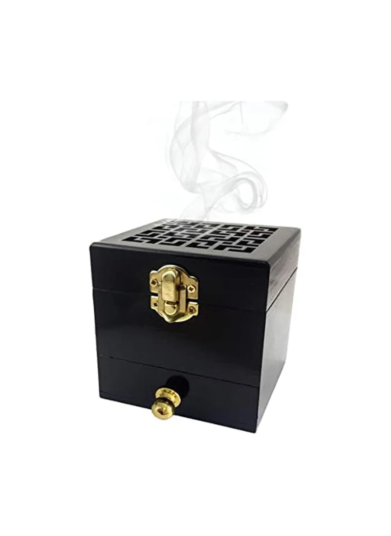QUESERA Quesera wooden black incense burner
