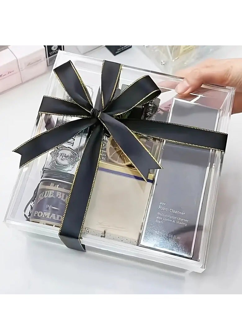 Acrylic Storage Box with Lid, Cube Organizer for Candy, Cookies, Coins, Tea, Cosmetics, Jewelry and Accessories - Durable Clear Plastic Container, Baskets, Bins & Containers for Home - Image 2
