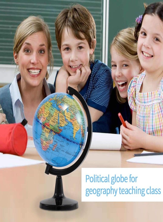 Wizdar 4'' World Globe for Kids Learning, Educational Rotating World Map Globes Mini Size Decorative Earth Children Globe for Classroom Geography Teaching, Desk and Office Decoration-4 inch - Image 4