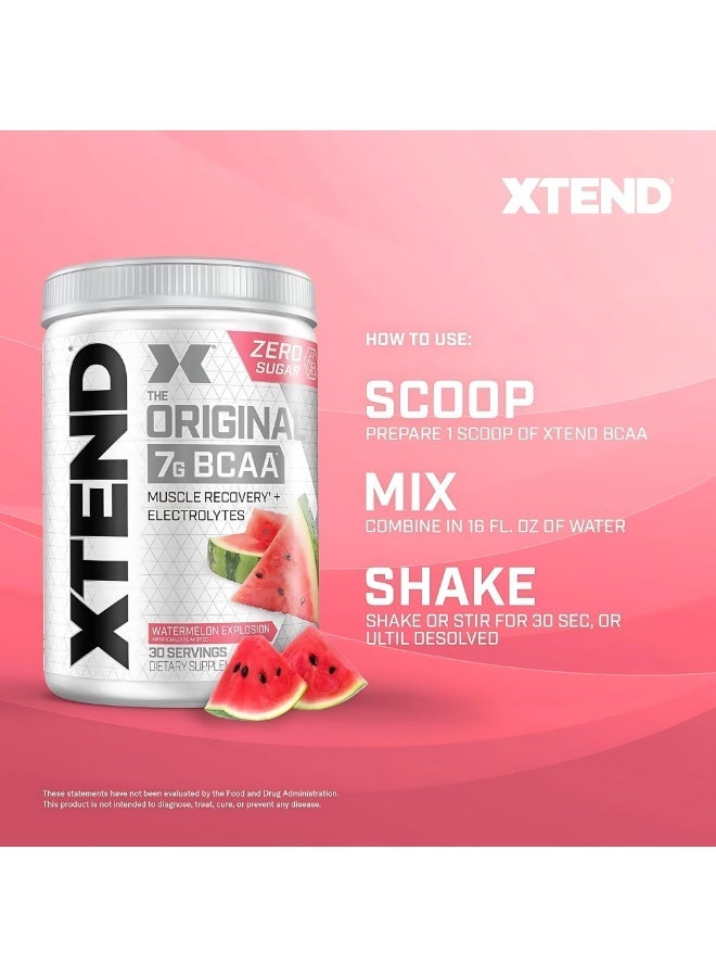 اسكتيند أوريجينال 7 جم BCAA لاستشفاء العضلات + إلكتروليتات، بنكهة البطيخ إكسبلوشن – 30 حصة - Image 5