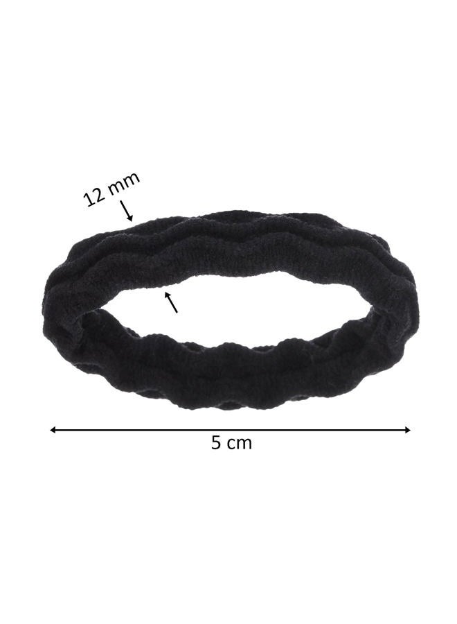 Expressions 18 Count Hair Tie Set in Classic Black - Waved Ponytail Elastic for Women and Girls - Hair Accessories Value Pack - Black Hair Ties for Everyday Use - Image 3