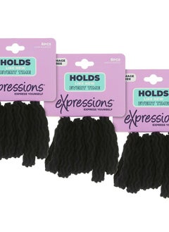 Expressions Expressions 18 Count Hair Tie Set in Classic Black - Waved Ponytail Elastic for Women and Girls - Hair Accessories Value Pack - Black Hair Ties for Everyday Use  - Image 4