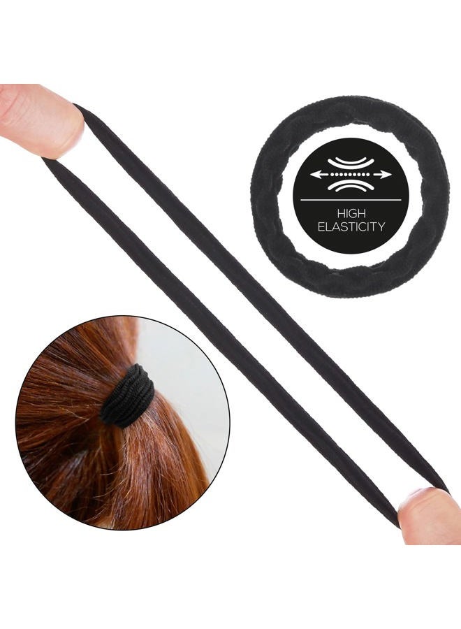 Expressions 18 Count Hair Tie Set in Classic Black - Waved Ponytail Elastic for Women and Girls - Hair Accessories Value Pack - Black Hair Ties for Everyday Use - Image 5