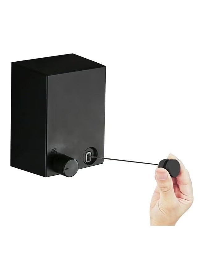 Telescopic Stainless Steel Clothesline String Black 420cm