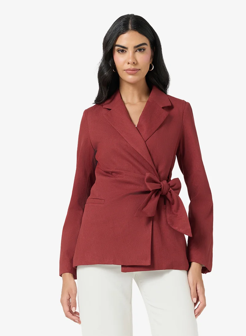 Ella Soft Blazer With Side Tie Up