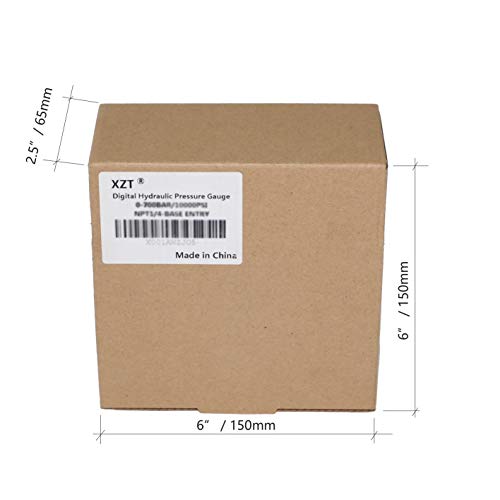 XZT 3.15" 10000 PSI Digital Hydraulic Pressure Gauge,Pressure Manometer, Pressure Sensor with 1/4-Inch NPT Connector,Base Entry - Image 5
