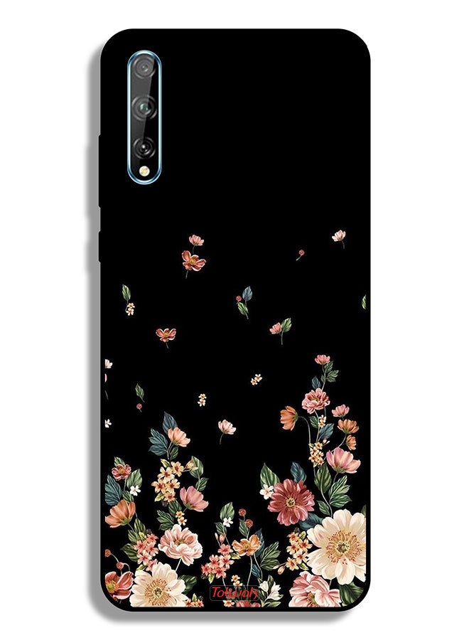 Tolwak غطاء واقي لهاتف هواوي Y8p مزخرف بزهور صغيرة في الأسفل - Image 2