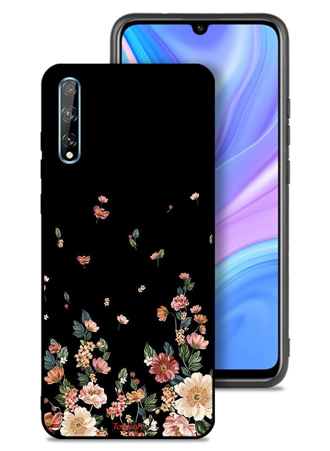 Tolwak غطاء واقي لهاتف هواوي Y8p مزخرف بزهور صغيرة في الأسفل - Image 1