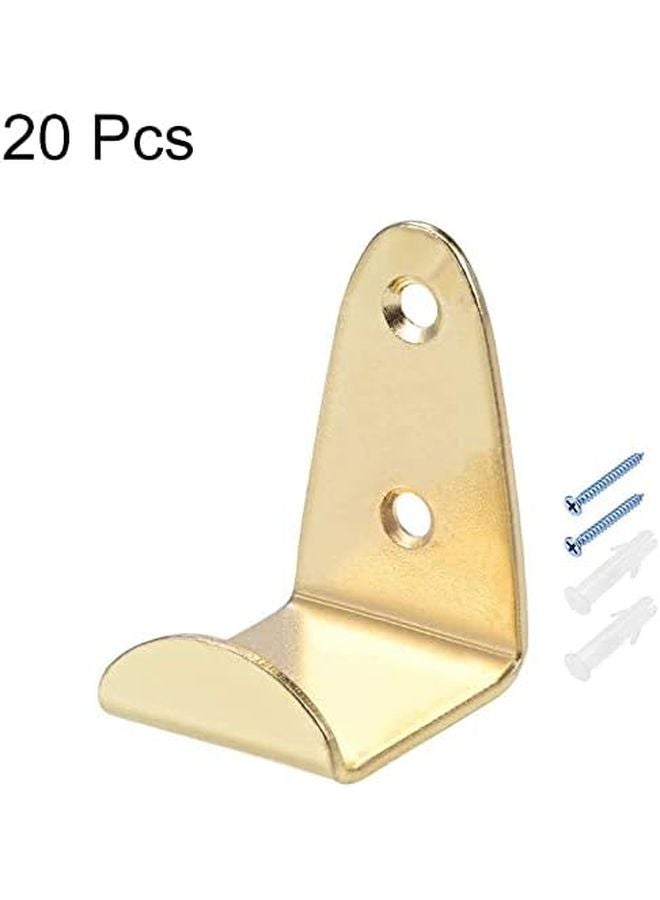 طقم تعليق الصور الذهبي 20 قطعة خطافات حائط متينة تتحمل 8 كجم - Image 4