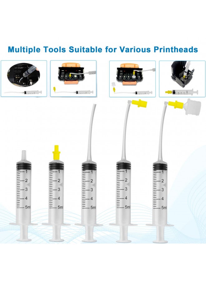 Fosgoit Printhead Cleaning Kit Inkjet Printers, Printer Cleaning Kit for Epson Ecotank Printer, Printer Cleaner Kit for HP, Inkjet Printer Head Cleaning Solution for Brother Print Head Liquid Nozzles - Image 1