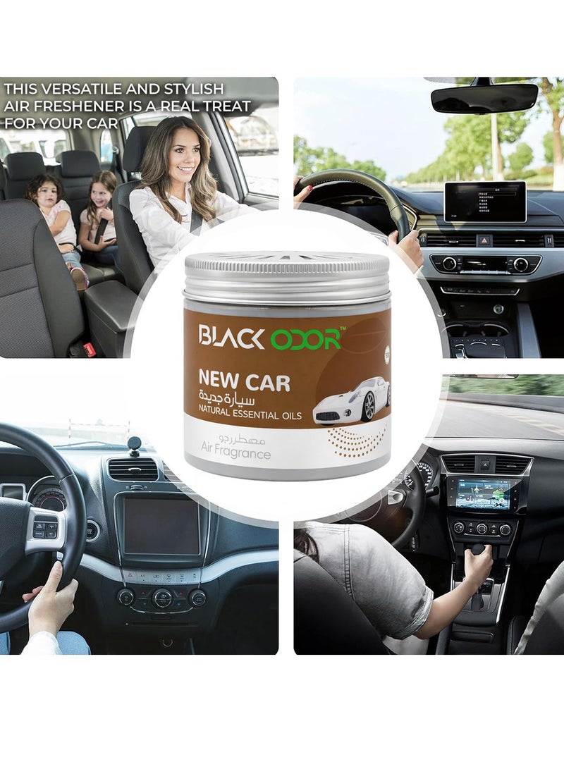 رائحة سوداء BLACK ODOR - مجموعة معطرات جو مزدوجة (رائحة "السيارة الجديدة" و"الخوخ بالعسل") - مناسبة للسيارة، المنزل، المكتب، لوحة القيادة، وحامل الأكواب - تركيبة هلامية من الزيوت العطرية الطبيعية - مزيل للروائح الكريهة يدوم طويلاً - مانع للتسرب وغير سام - عطر ثابت في جميع الظروف الجوية - عبوة مكونة من قطعتين - Image 4