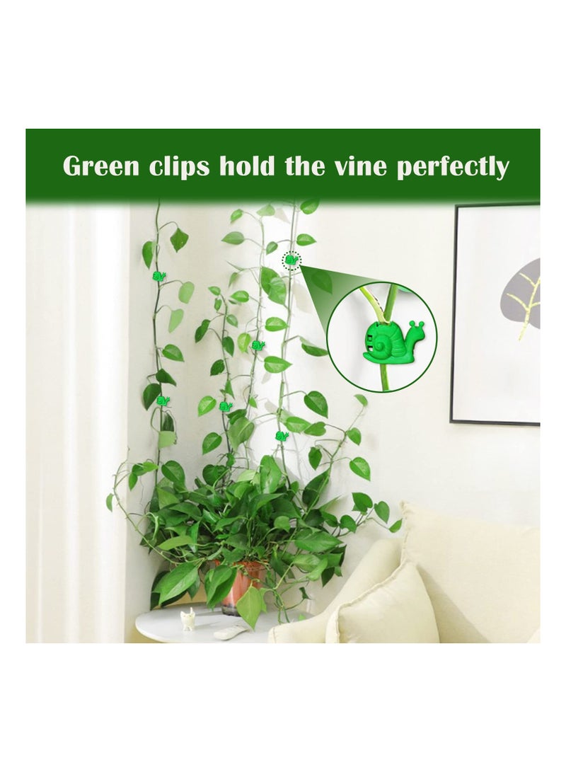 SYOSI 50 قطعة مشابك نباتية لنباتات التسلق، مشابك نباتية لاصقة ذاتياً، مشابك تثبيت نباتات التسلق، مشابك تثبيت الجدران للنباتات لتدريب الكروم والنباتات الزاحفة، دعم النباتات المتسلقة في البستنة الرأسية - Image 5