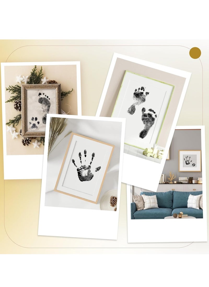 KASTWAVE Inkless Hand and Footprint Kit - Ink Pad for Baby Hand and Footprints - 2Pcs Clean Touch Ink Pads with 6 Imprint Cards, Doesn’t Touch Skin, Inkless Print Kit Safe Non-Toxic for Newborn Baby, Family  - Image 3