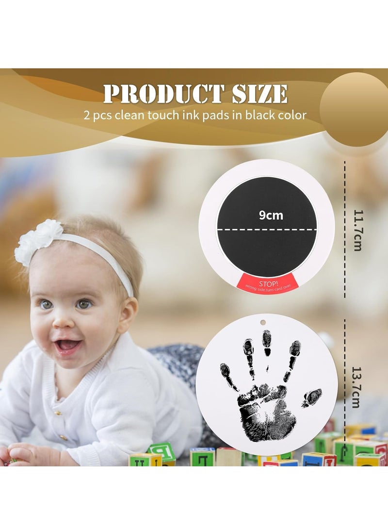 KASTWAVE Inkless Hand and Footprint Kit - Ink Pad for Baby Hand and Footprints - 2Pcs Clean Touch Ink Pads with 6 Imprint Cards, Doesn’t Touch Skin, Inkless Print Kit Safe Non-Toxic for Newborn Baby, Family  - Image 5