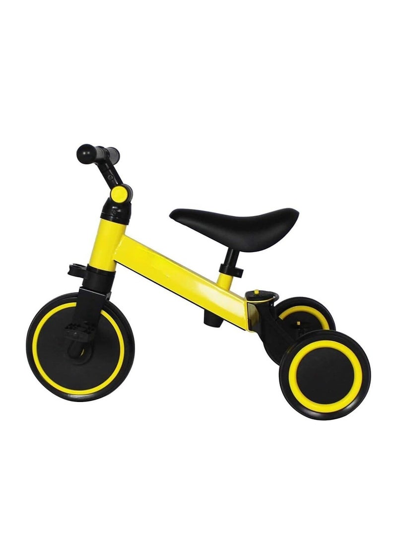 3-in-1 Kids Tricycle & Balance Bike – Yellow and Black | Adjustable Toddler Bike for Ages 1.5 to 4 Years  - Image 1