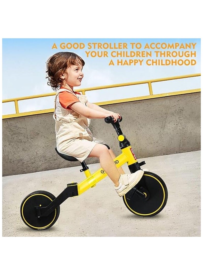 3-in-1 Kids Tricycle & Balance Bike – Yellow and Black | Adjustable Toddler Bike for Ages 1.5 to 4 Years  - Image 3