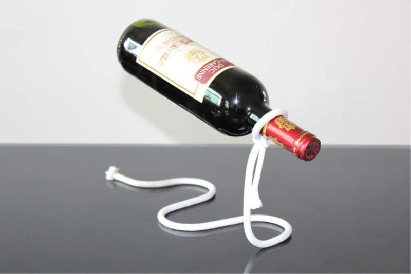 Fantasee Magic Suspending Rope Wine Holder, Floating Illusion Wine Rack Bottle Holder Novelty Gift for Kitchen Home Decoration (Suspending Rope) - Image 1