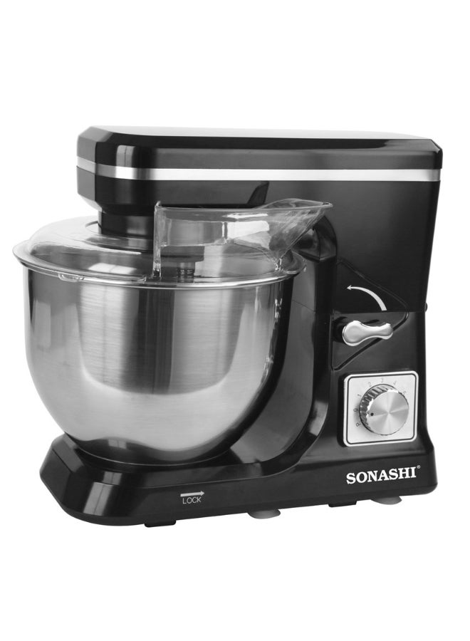 سوناشي خلاط مزود بحامل مصنوع من الستانلس ستيل 3 في 1 5 L 1000 W SMX-140 أسود/فضي - Image 1