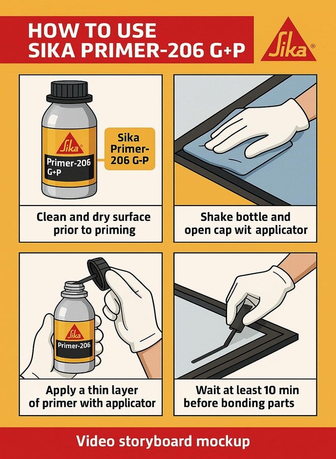 سيكا زجاجة سيكا برايمر-206 G+P سوداء سعة 250 مل - Image 5