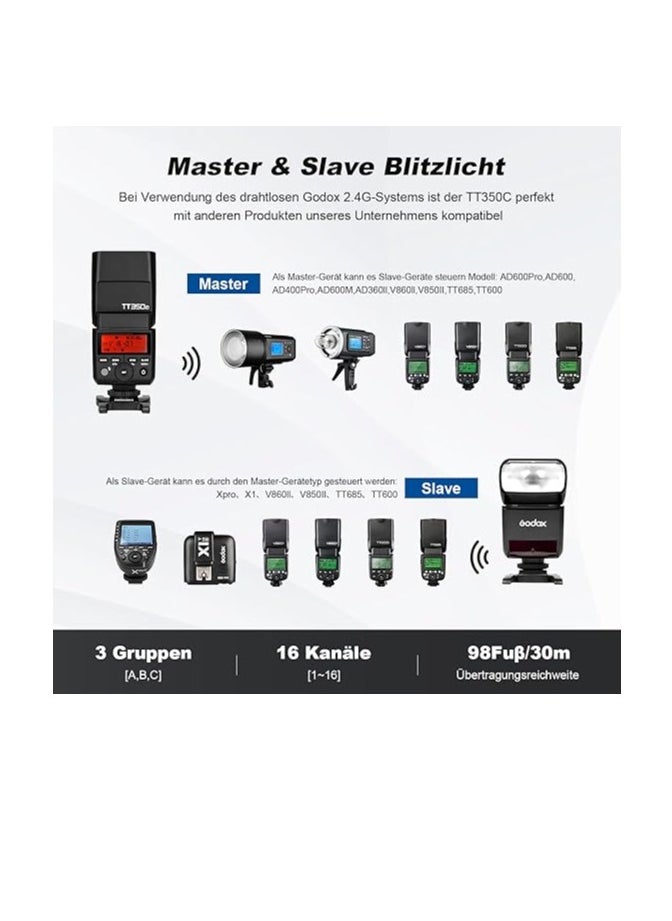 Godox Godox TT350F Speedlite Camera Flash for Fujifilm 2.4G Wireless X System  - Image 5
