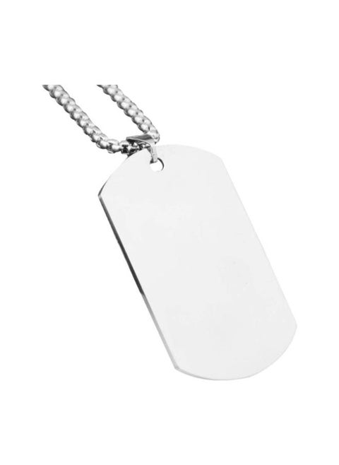 Titanium Steel Dog Tag Pendant Military Army Name ID Tag Pendant Necklace with Chain for Mens Women Gift (Gold)