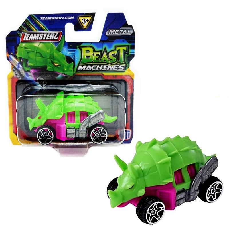 Teamsterz - Beast Machine Metal 3 Inch Green Rhino Car - BM003-2A - 1417432 - Image 1