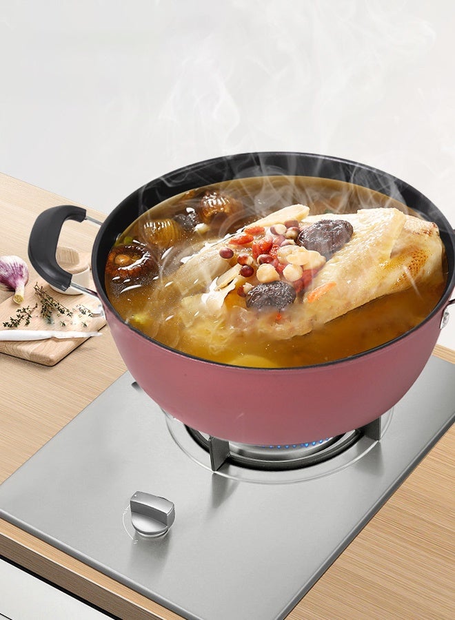 Multifunctional Soup Pot ,Non-Stick Cooking Pot with Glass Lid and  Double Handle,Bottom Heat Resistant - Image 5