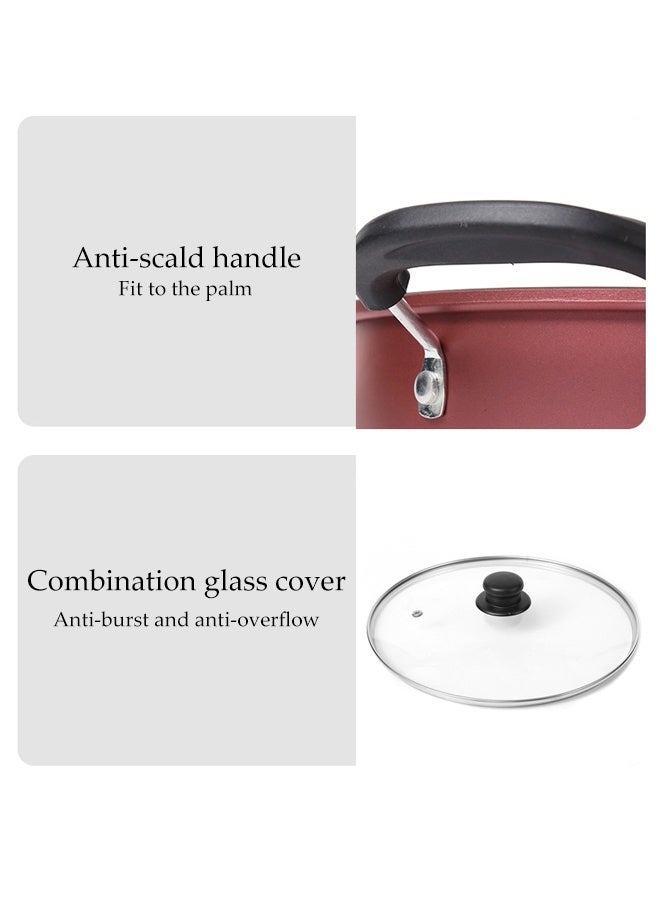 Multifunctional Soup Pot ,Non-Stick Cooking Pot with Glass Lid and  Double Handle,Bottom Heat Resistant - Image 3