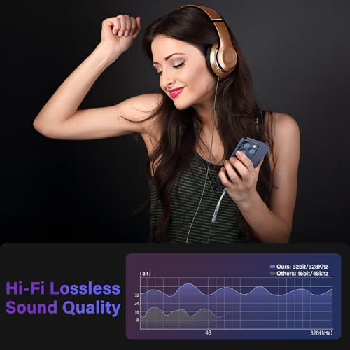 Subynanal USB C to 35mm Audio Headphone Adapter DAC Dongle CX31993 Audio Converter with HiFi Amplifier Type C to AUX with USBA Adapter for Android iPhone Mac Windows iPad Switch PS5 - Image 3