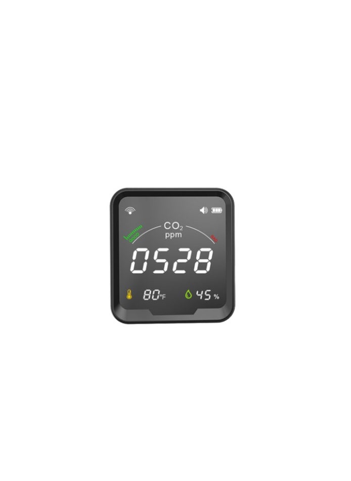 MOES MOES Smart CO2 Detector, Indoor Air Quality Monitor, NDIR Sensor Carbon Dioxide Detector, Temperature Humidity Air Tester for CO2 Alarm, Smart Life Tuya APP Digital CO2 Meter  - Image 1