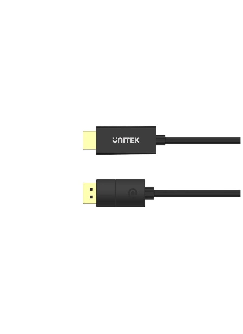 UNITEK - Unitek V1608A DP 1.2 to HDMI 4K Cable 1.8M - Image 1