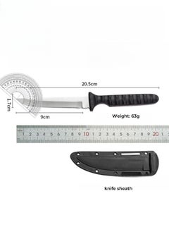 Browning Knife Outdoor Knife Portable Outdoor Straight Knife Outdoor Knife Secondary Edge ABS Handle - Black  - Image 2