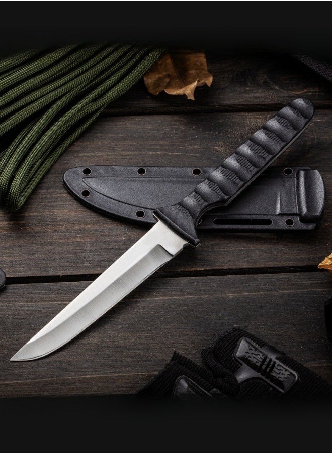 Browning - Knife Outdoor Knife Portable Outdoor Straight Knife Outdoor Knife Secondary Edge ABS Handle - Black - Image 1