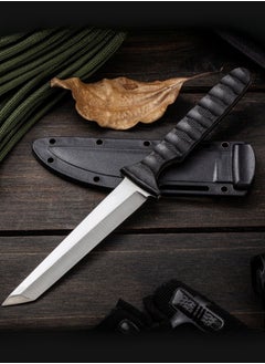 Browning Knife Outdoor Knife Portable Outdoor Straight Knife Outdoor Knife Secondary Edge ABS Handle - Black  - Image 4