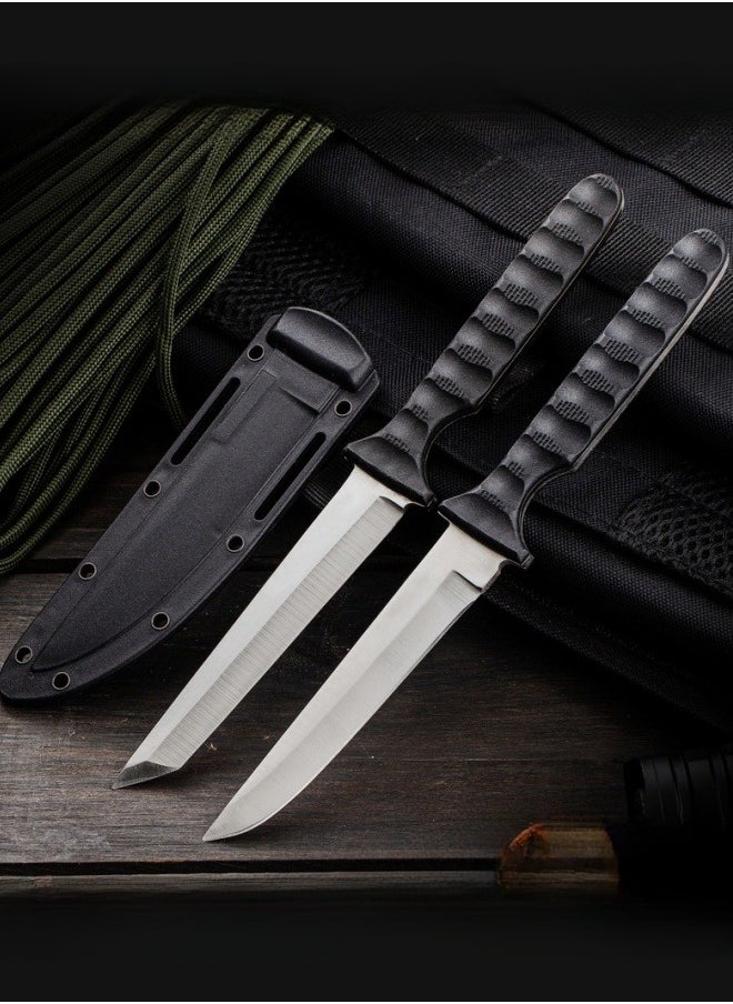 Browning - Knife Outdoor Knife Portable Outdoor Straight Knife Outdoor Knife Secondary Edge ABS Handle - Black - Image 1