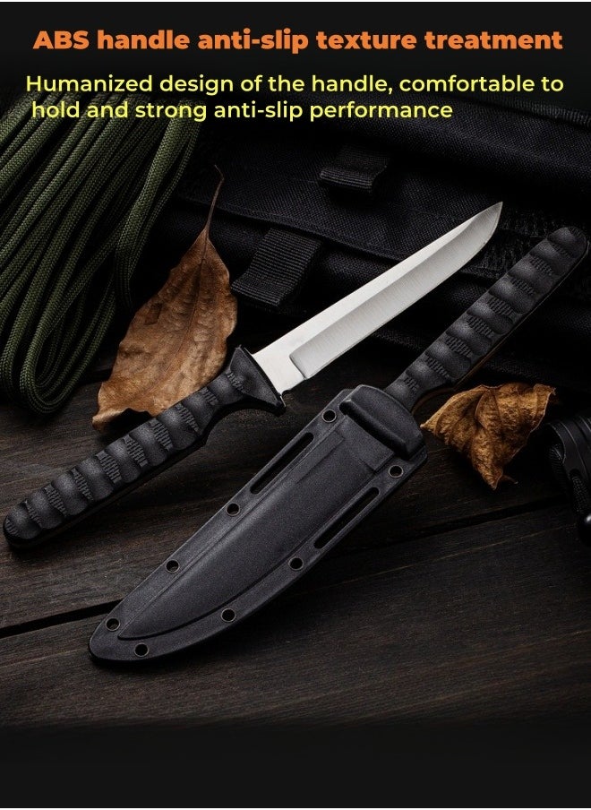 Browning - Knife Outdoor Knife Portable Outdoor Straight Knife Outdoor Knife Secondary Edge ABS Handle - Black - Image 1