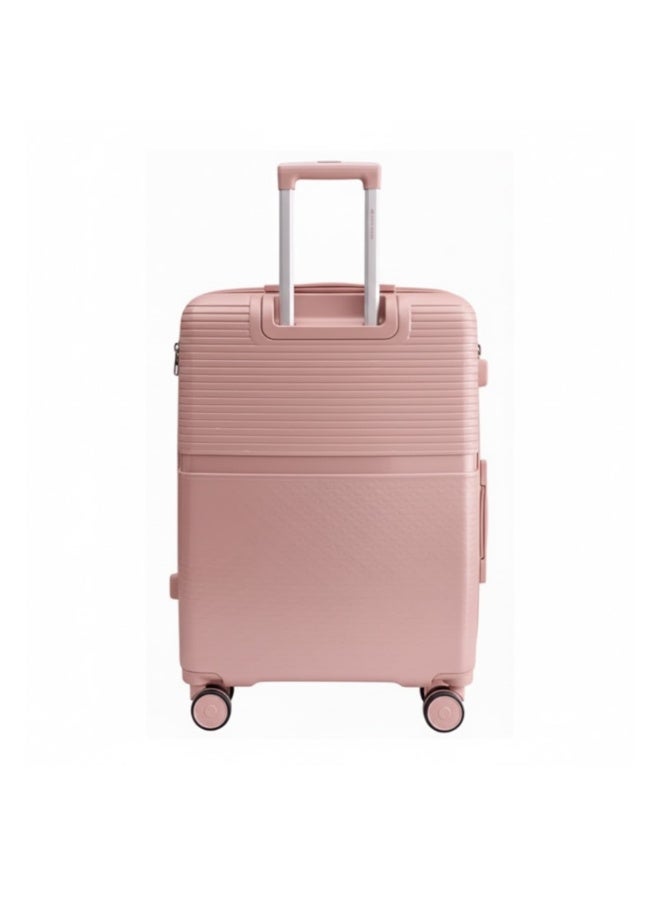 3 Piece Polypropylene Hard Side Luggage Set - Lightweight Spinner Suitcases with 360° Wheels | Durable Trolley Bags for Secure Travel (Small, Medium, Large) - Image 3